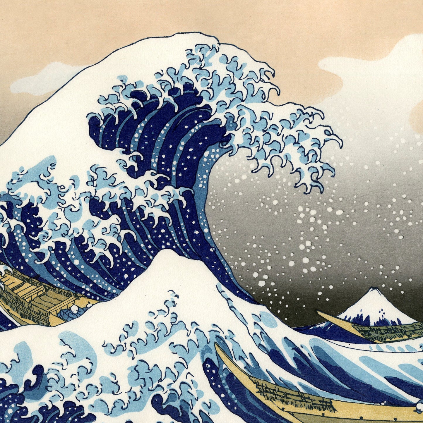 Katsushika Hokusai - The Great Wave off Kanagawa - gerahmter Druck