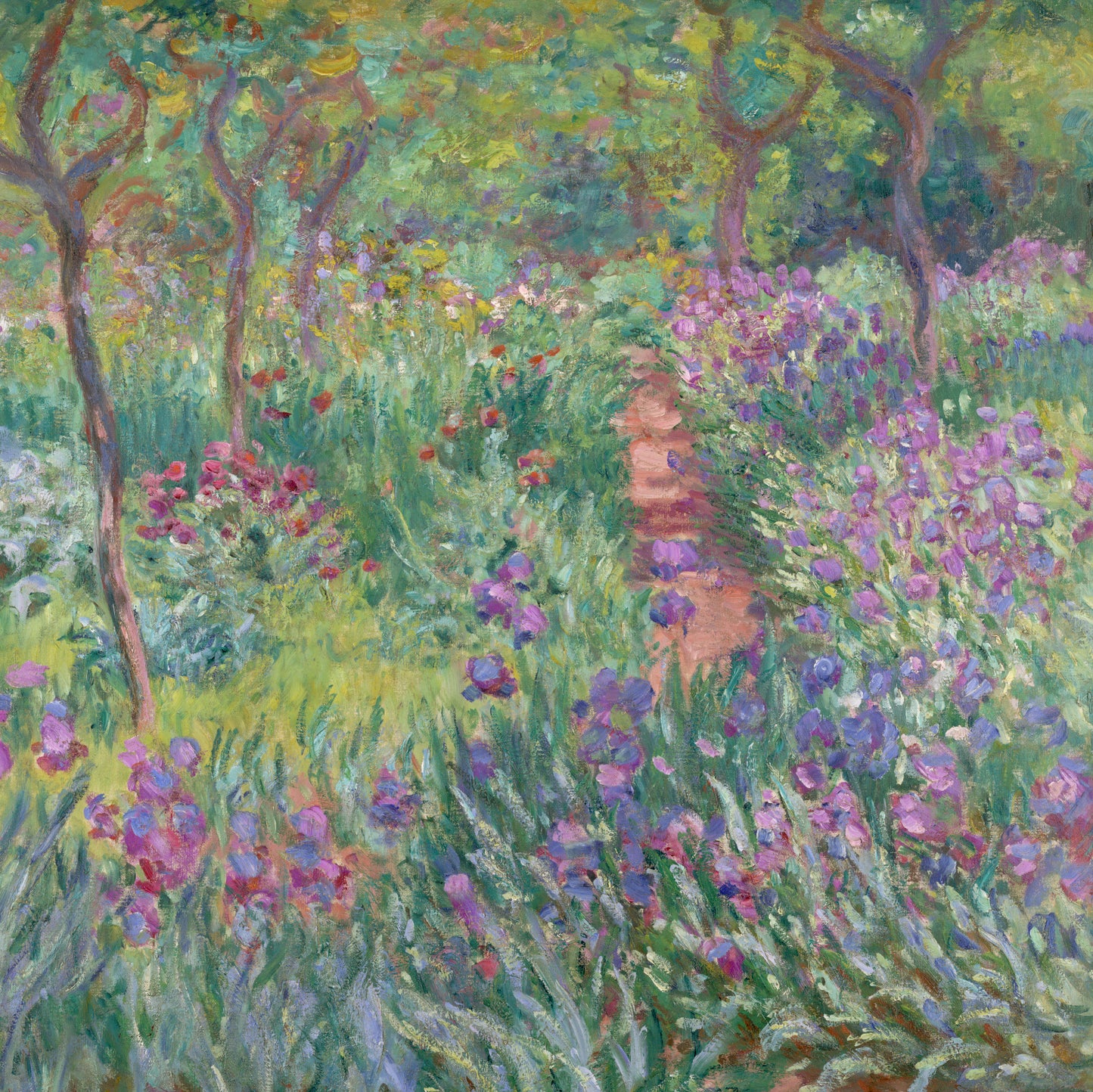 Claude Monet - Monet's Garden at Giverny - gerahmter Druck