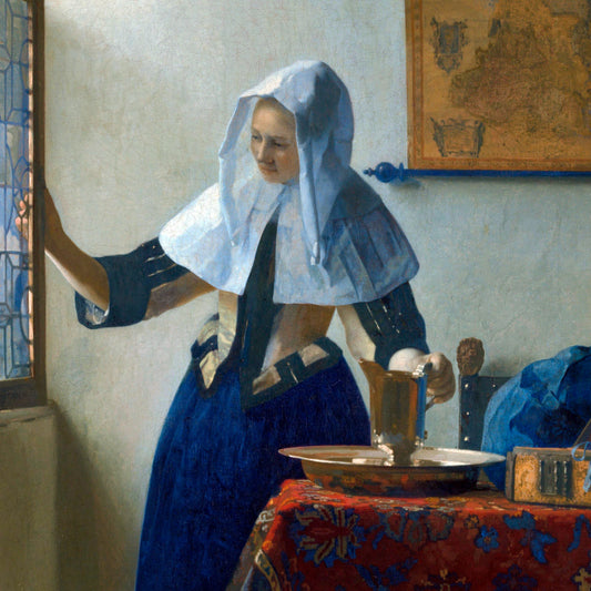 Johannes Vermeer - Woman with a Water Pitcher - gerahmter Druck