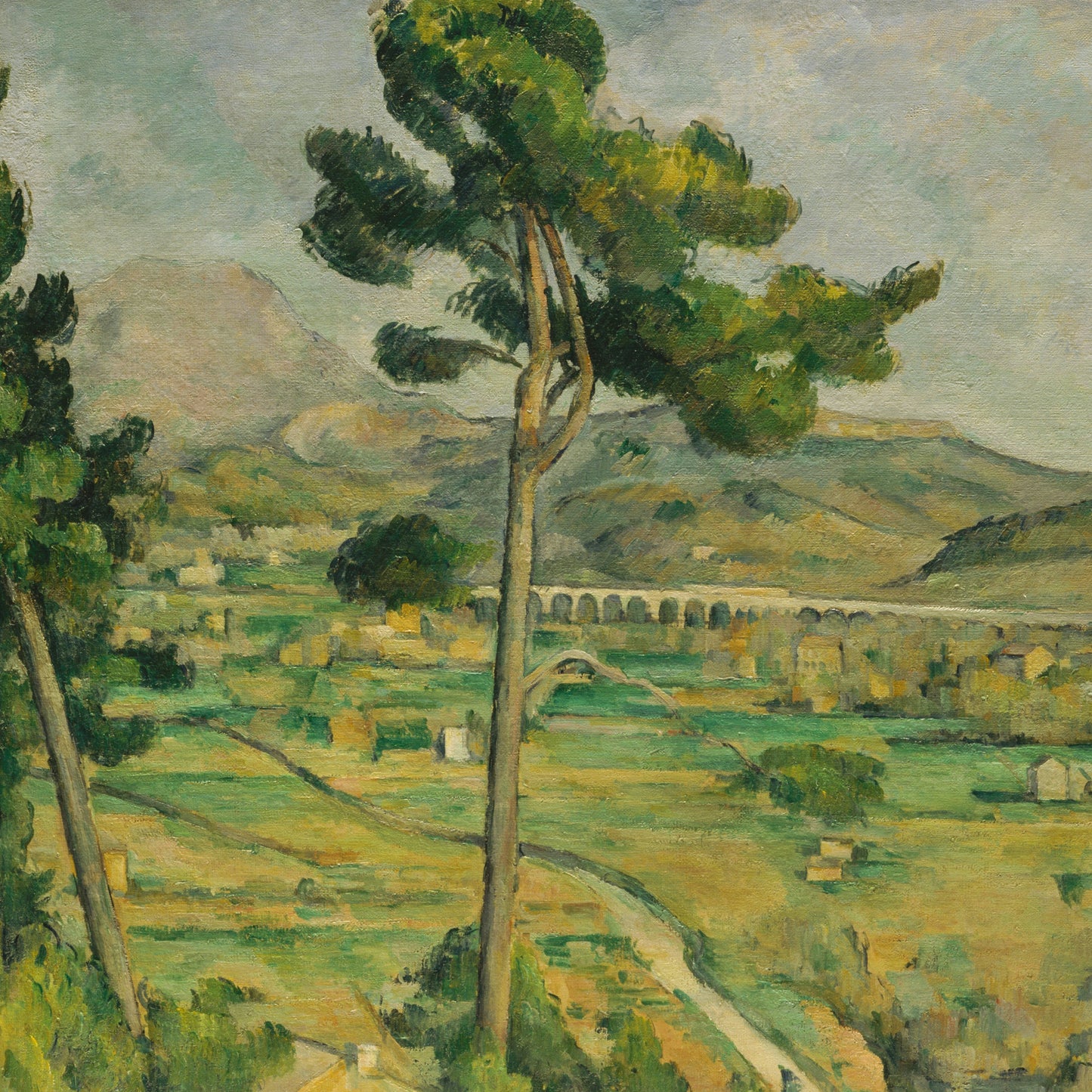 Paul Cézanne - Mont Sainte-Victoire and the Viaduct - gerahmter Druck