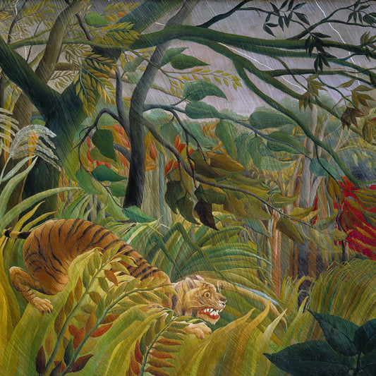 Henri Rousseau - Tiger in a Tropical Storm - gerahmter Druck