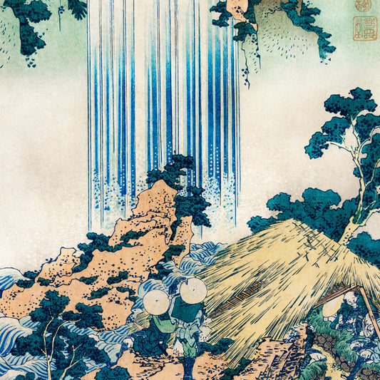 Katsushika Hokusai - Yōrō Waterfall in Mino Province - gerahmter Druck