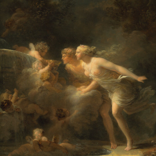 Jean-Honoré Fragonard - The Fountain of Love - gerahmter Druck
