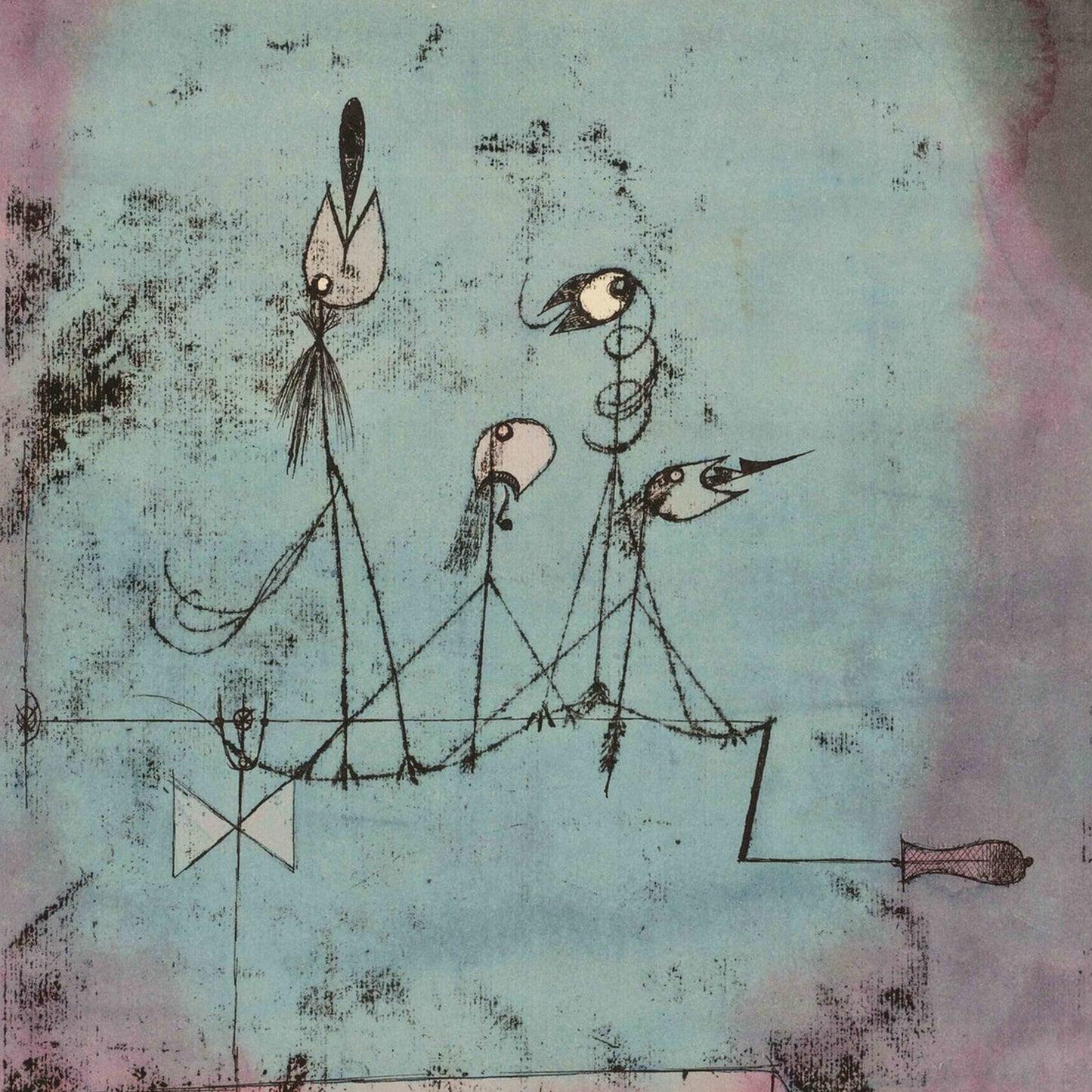 Paul Klee - Twittering Machine - gerahmter Druck