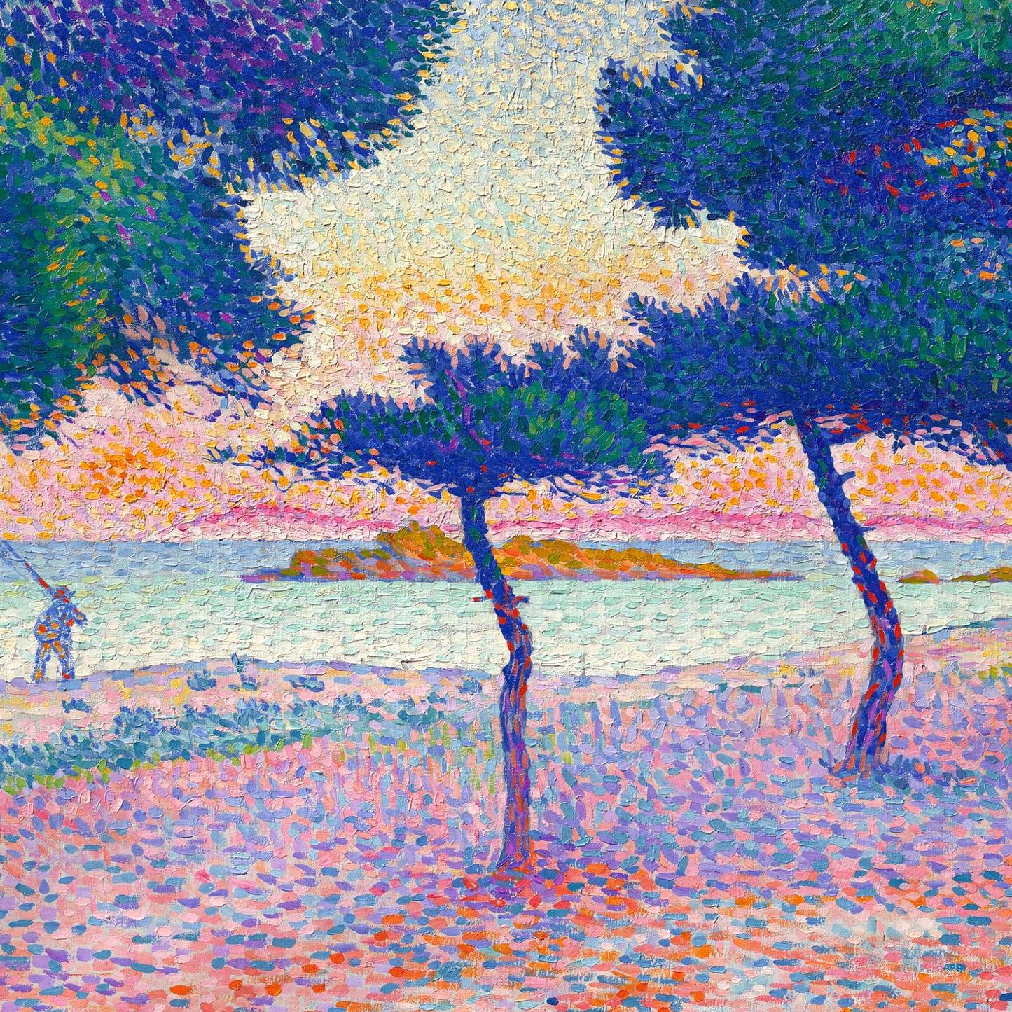 Henri Edmond Cross - The Beach at Saint-Clair - gerahmter Druck