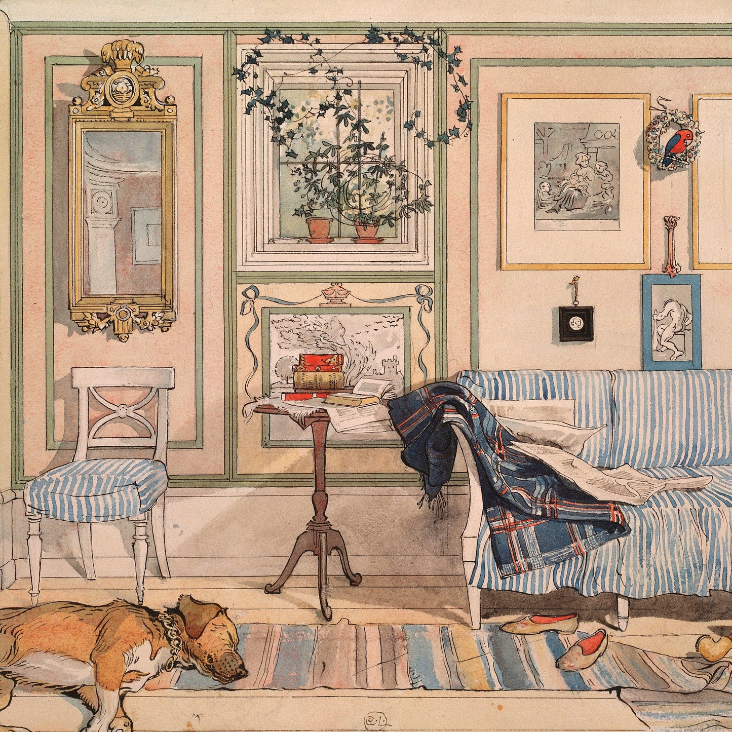 Carl Larsson - Cosy Corner - gerahmter Druck