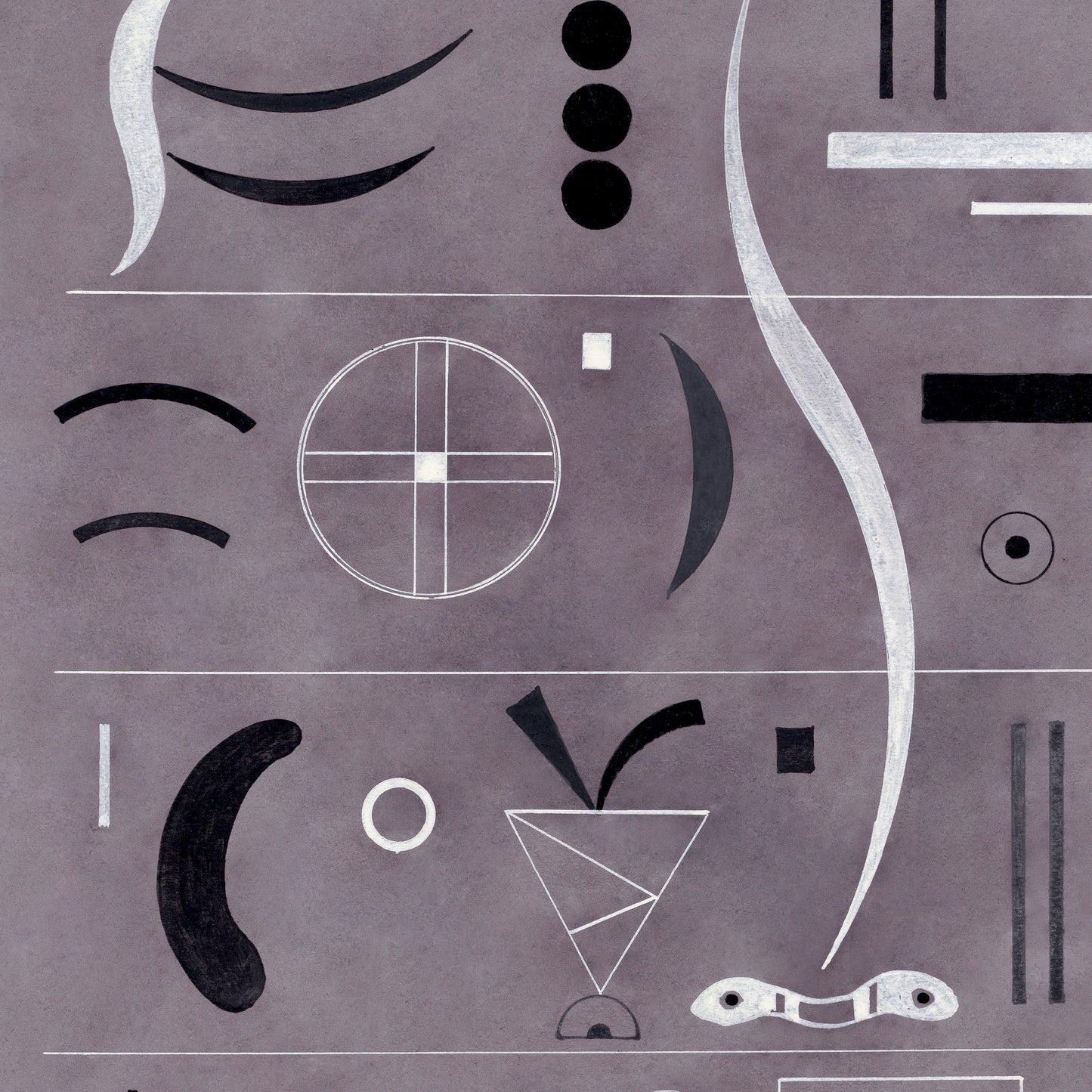 Wassily Kandinsky - Four Parts - gerahmter Druck