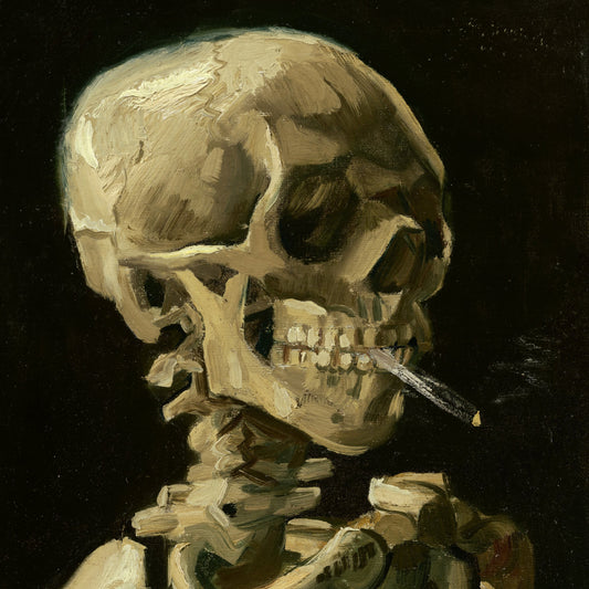 Vincent van Gogh - Skull of a Skeleton with Burning Cigarette - gerahmter Druck