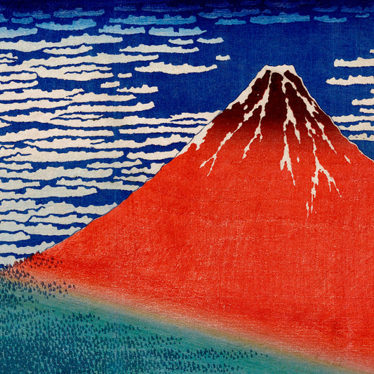 Katsushika Hokusai - Fine Wind, Clear Morning - gerahmter Druck