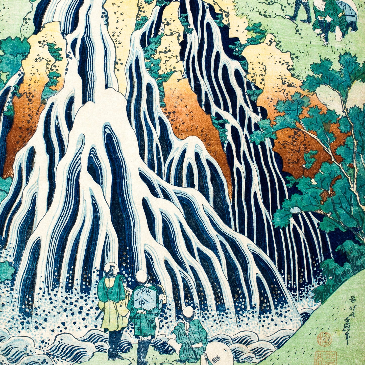 Katsushika - Kirifuri Waterfall at Kurokami Mountain - gerahmter Druck