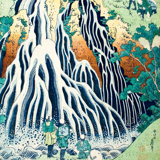 Katsushika - Kirifuri Waterfall at Kurokami Mountain - gerahmter Druck