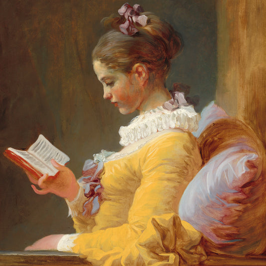 Jean-Honoré Fragonard - Young Girl Reading - gerahmter Druck