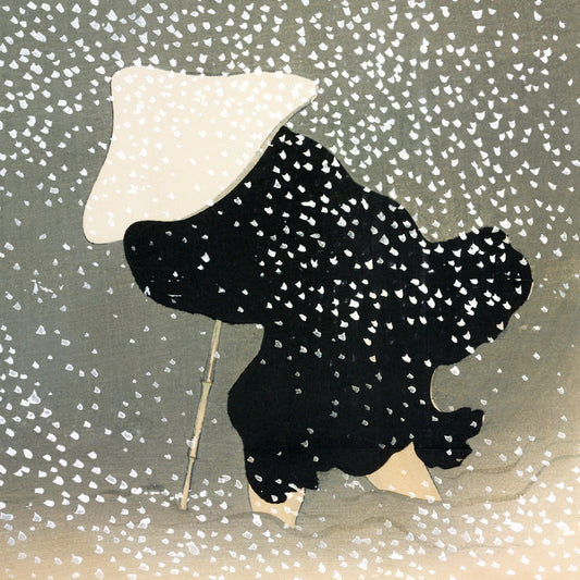 Kamisaka Sekka - Swirling Snow - gerahmter Druck