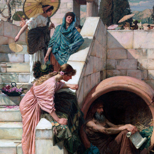 John William Waterhouse - Diogenes - gerahmter Druck