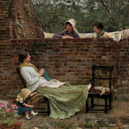 John William Waterhouse - Gossip - gerahmter Druck