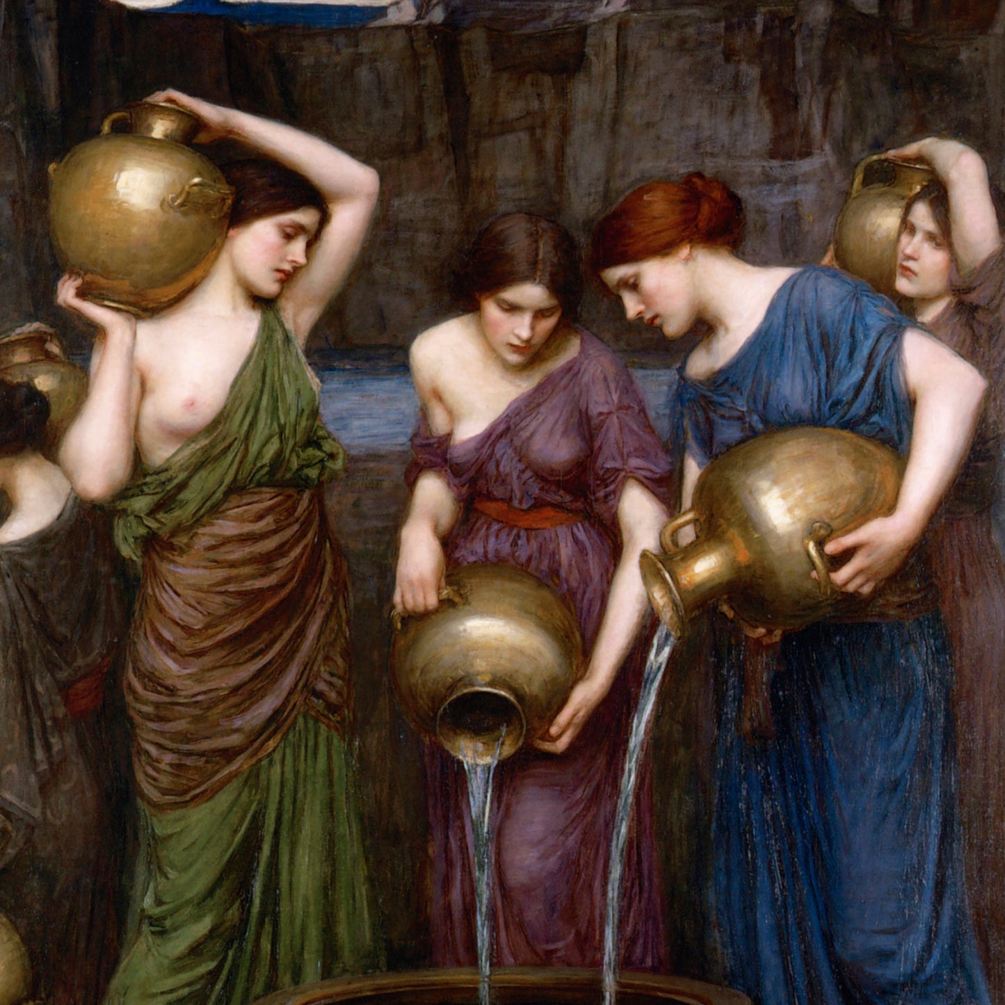 John William Waterhouse - The Danaides - gerahmter Druck