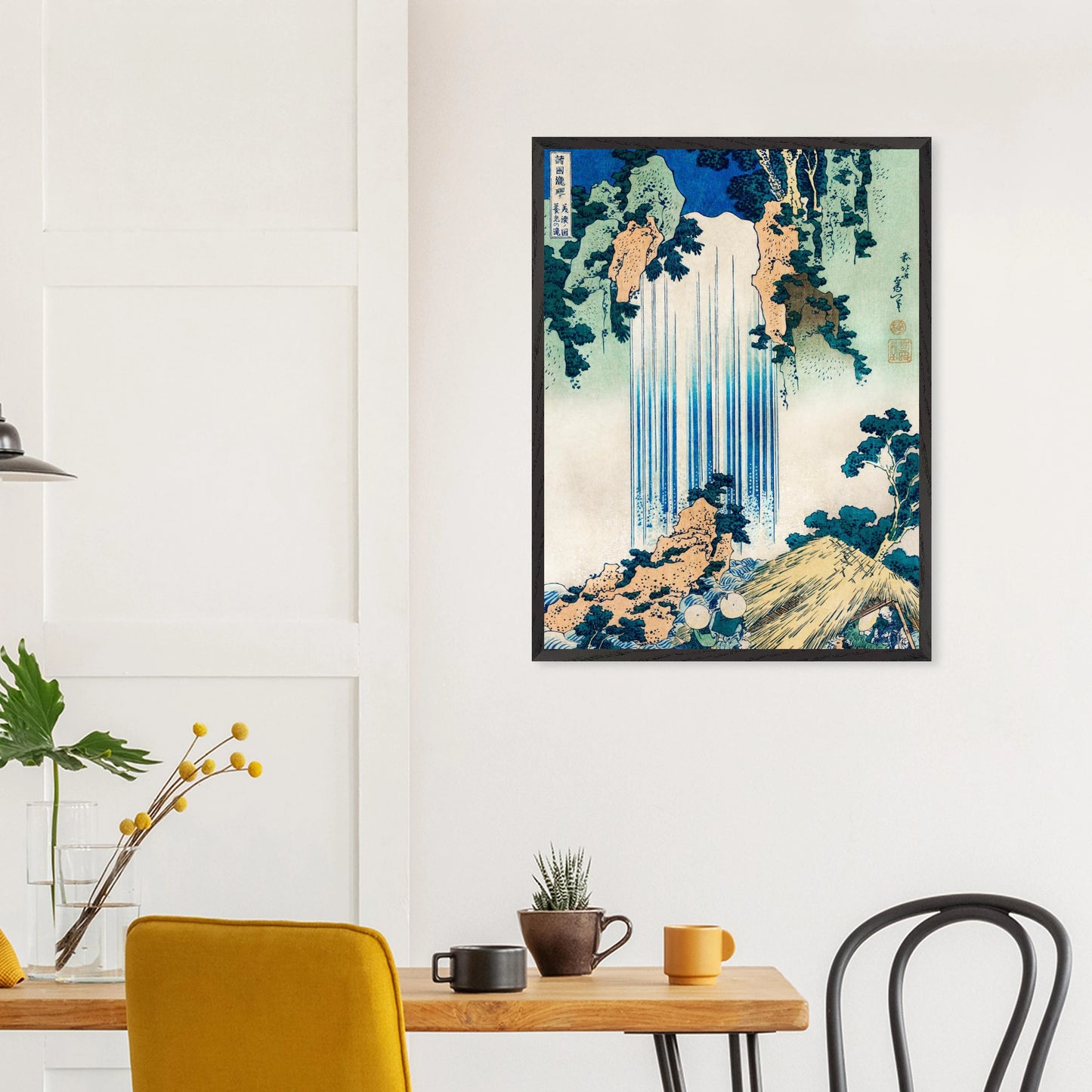 Katsushika Hokusai - Yōrō Waterfall in Mino Province - gerahmter Druck