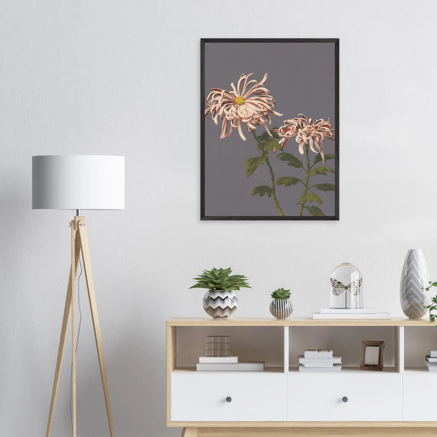 Ogawa Kazumasa - Chrysanthemum - gerahmter Druck
