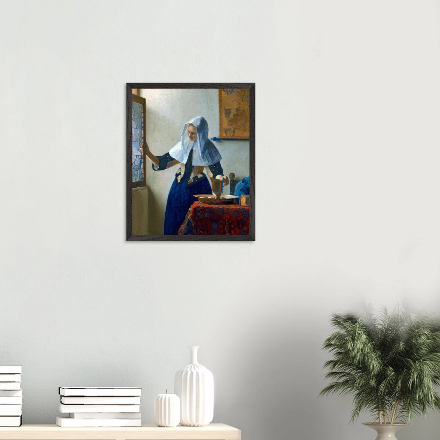Johannes Vermeer - Woman with a Water Pitcher - gerahmter Druck