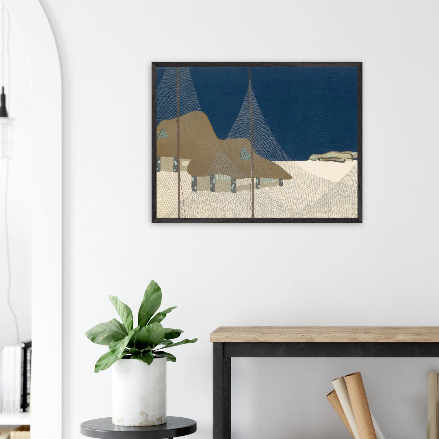 Kamisaka Sekka - Fishing Village - gerahmter Druck