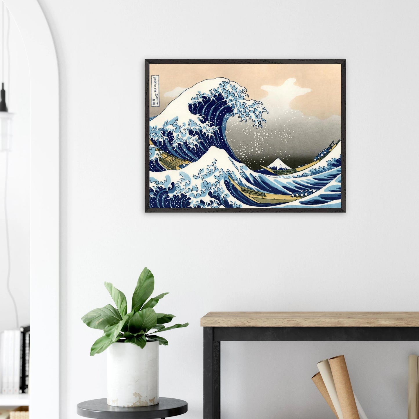 Katsushika Hokusai - The Great Wave off Kanagawa - gerahmter Druck