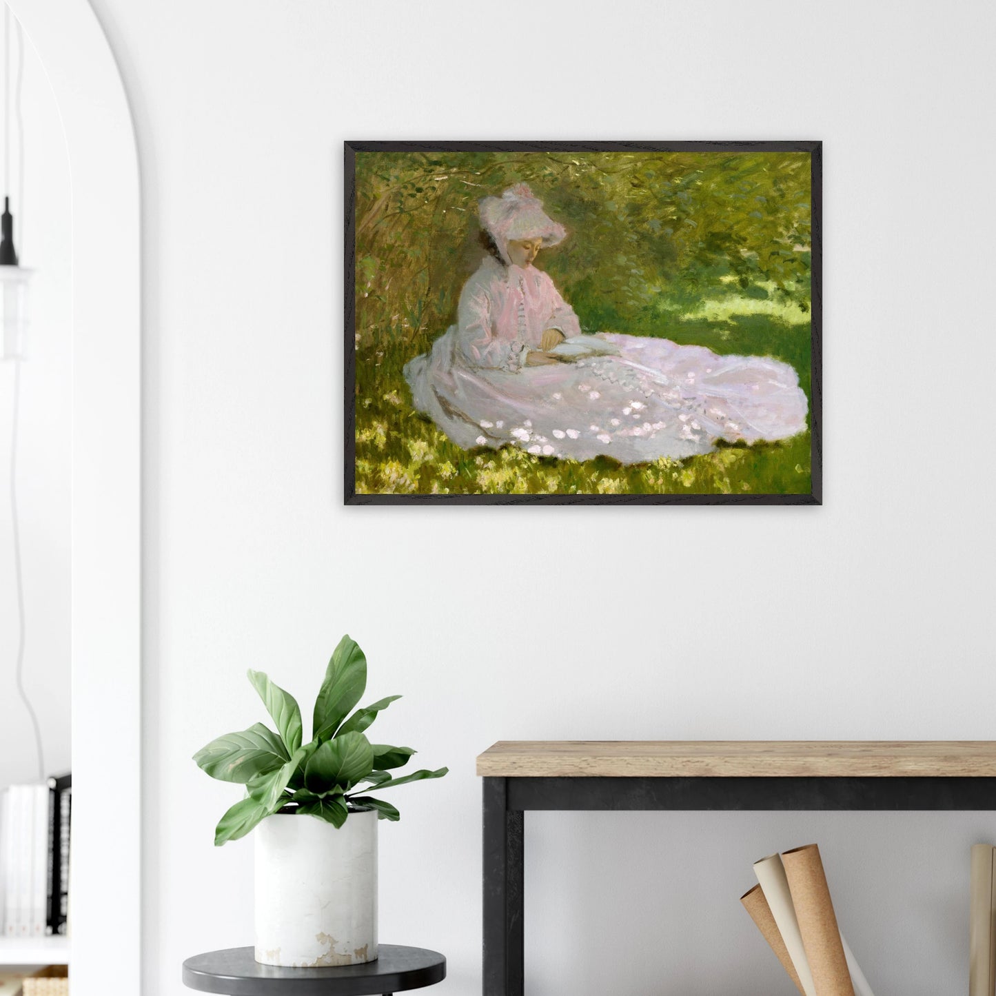 Claude Monet - The Reader - gerahmter Druck