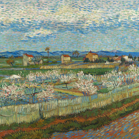 Vincent van Gogh - Peach Trees in Blossom - gerahmter Druck