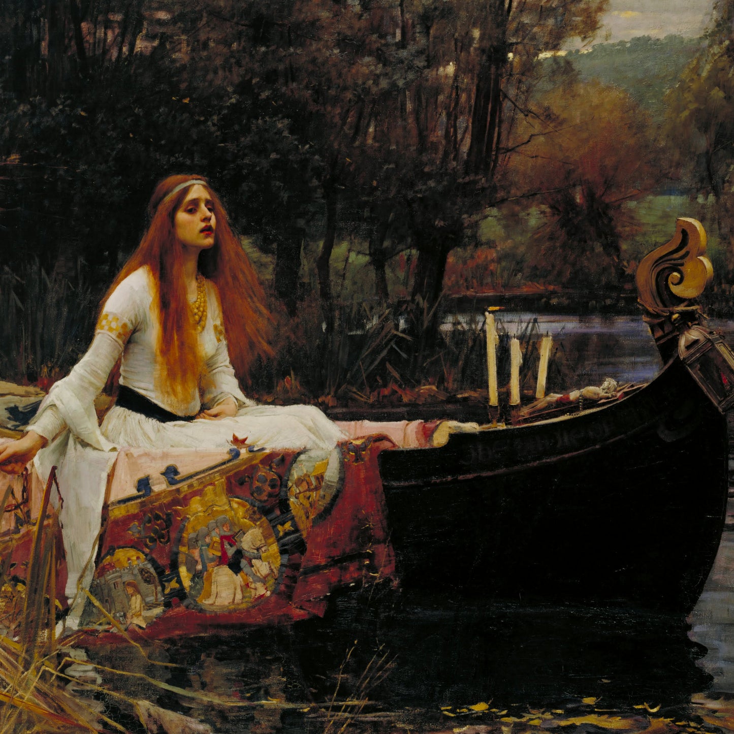 John William Waterhouse - The Lady of Shalott - gerahmter Druck