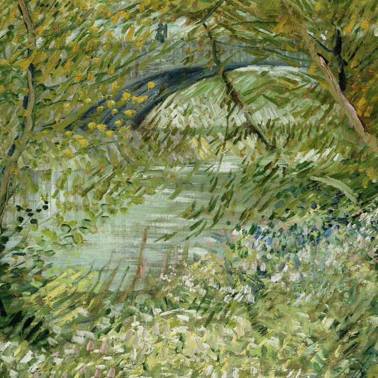 Vincent van Gogh - River Bank in Springtime - gerahmter Druck