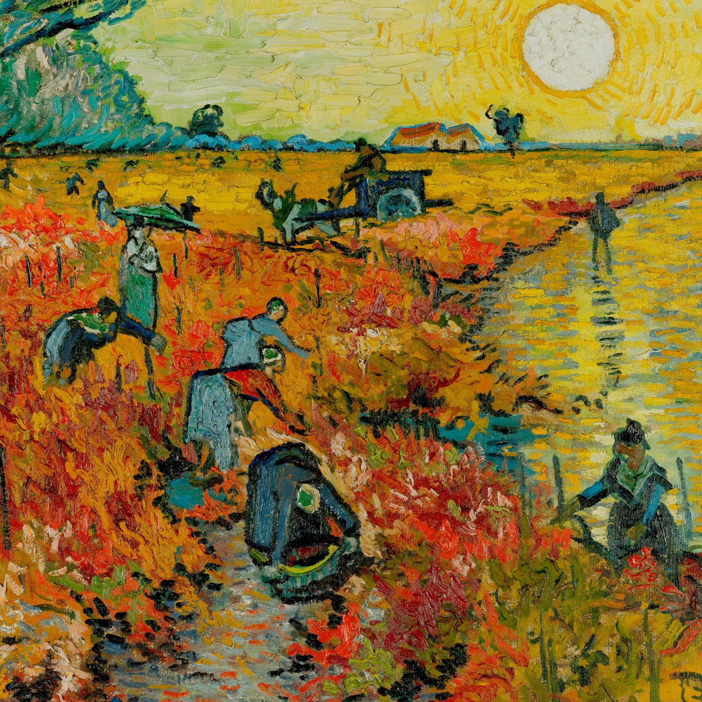 Vincent van Gogh - Red Vineyards near Arles - gerahmter Druck