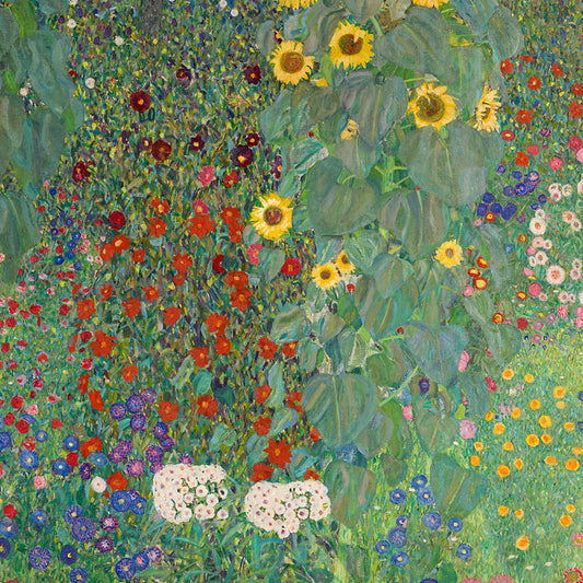 Gustav Klimt - Farm Garden with Sunflowers - gerahmter Druck