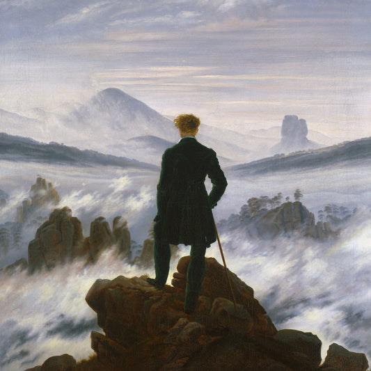 Caspar David Friedrich - Wanderer über dem Nebelmeer - gerahmter Druck