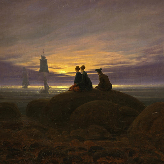 Caspar David Friedrich - Mondaufgang am Meer - gerahmter Druck