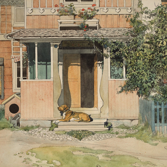 Carl Larsson - The Veranda - gerahmter Druck
