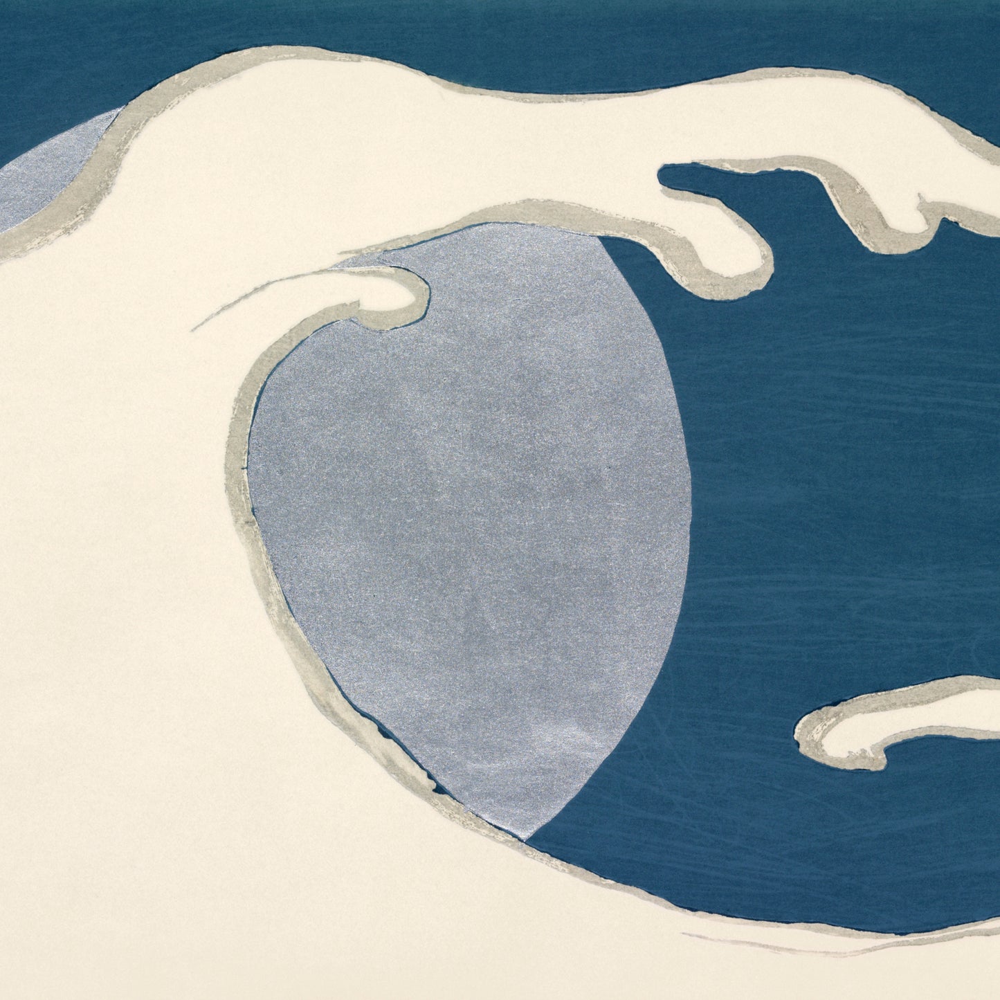 Kamisaka Sekka - Waves and Sun - gerahmter Druck