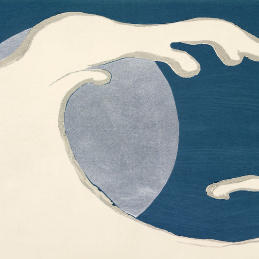 Kamisaka Sekka - Waves and Sun - gerahmter Druck