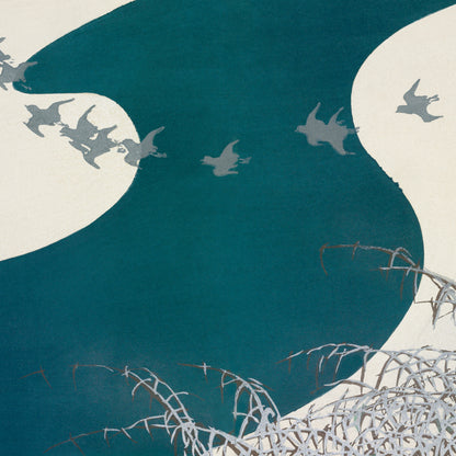 Kamisaka Sekka - Flying Birds - gerahmter Druck