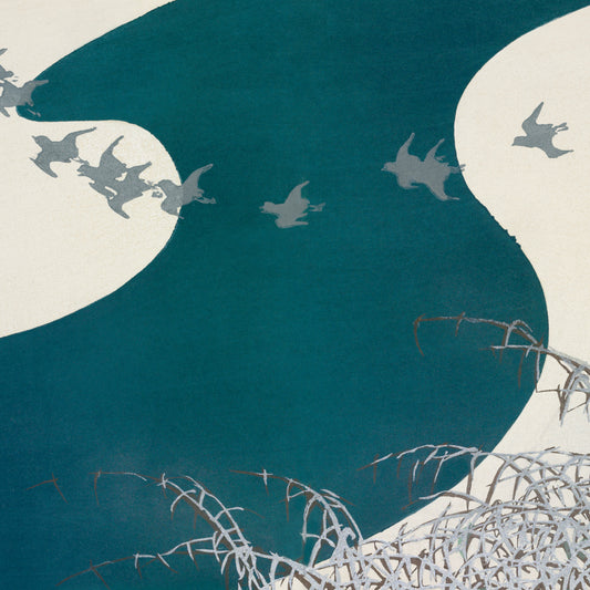 Kamisaka Sekka - Flying Birds - gerahmter Druck