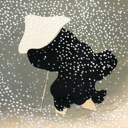 Kamisaka Sekka - Swirling Snow - gerahmter Druck