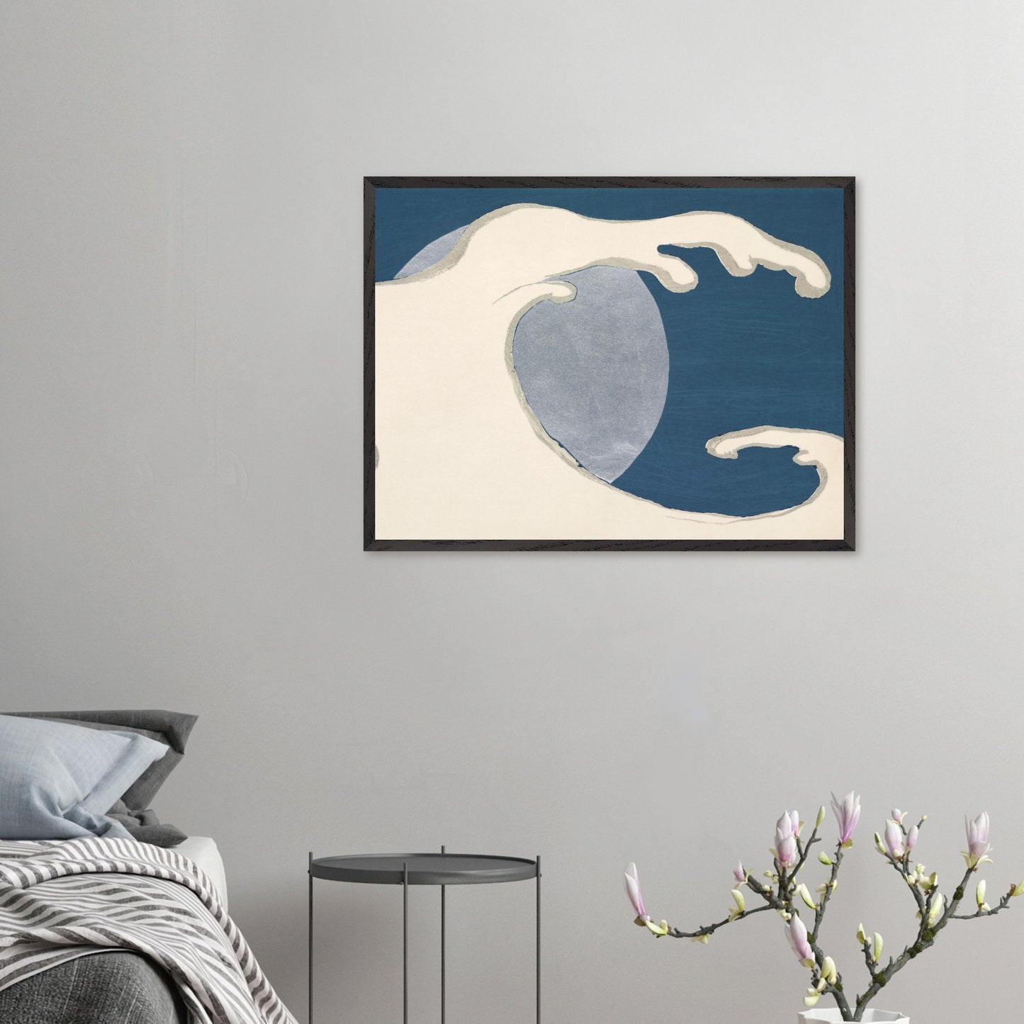 Kamisaka Sekka - Waves and Sun - gerahmter Druck