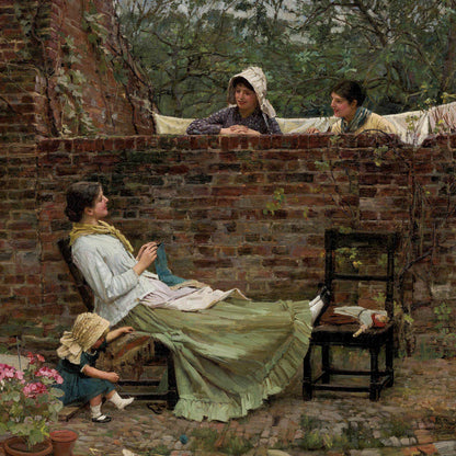 John William Waterhouse - Gossip - gerahmter Druck