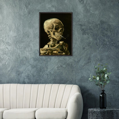 Vincent van Gogh - Skull of a Skeleton with Burning Cigarette - gerahmter Druck